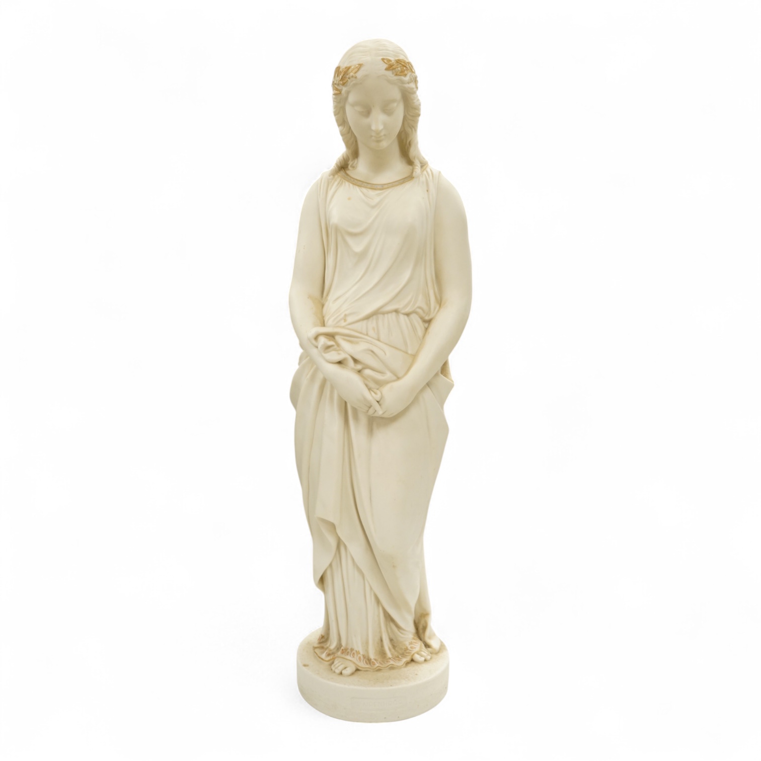 A Victorian Copeland Parian figure, ‘Maidenhood’, 56cm high